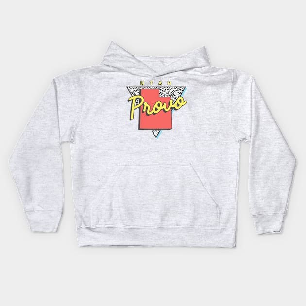 Provo Utah Triangle Kids Hoodie by manifest